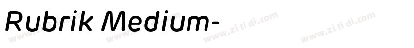 Rubrik Medium字体转换